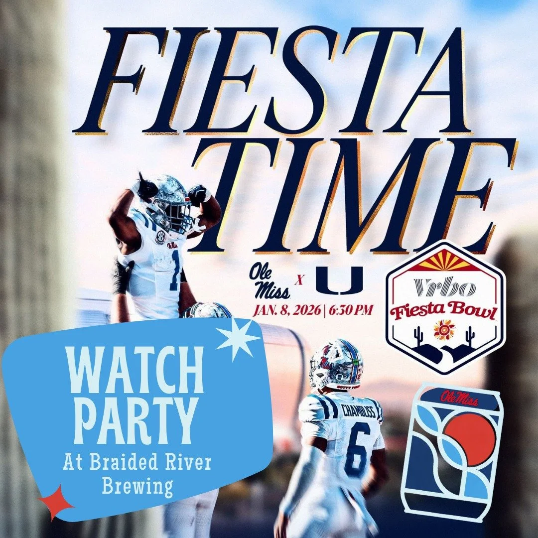 Ole Miss fans! Join us and our Ole Miss grad owner Thursday night to cheer on the Rebs together! Kickoff is at 6:30, and we'll have half price beers for every Rebel score!