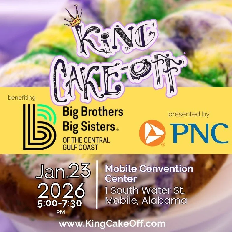 There's still time to get your tickets to the @kingcakeoff, taking place tonight, Jan. 23, 5-7:30 p.m., at the Mobile Convention Center! 

We're proud sponsors of this event, which benefits @bbbsamerica of the Central Gulf Coast.

General admission t