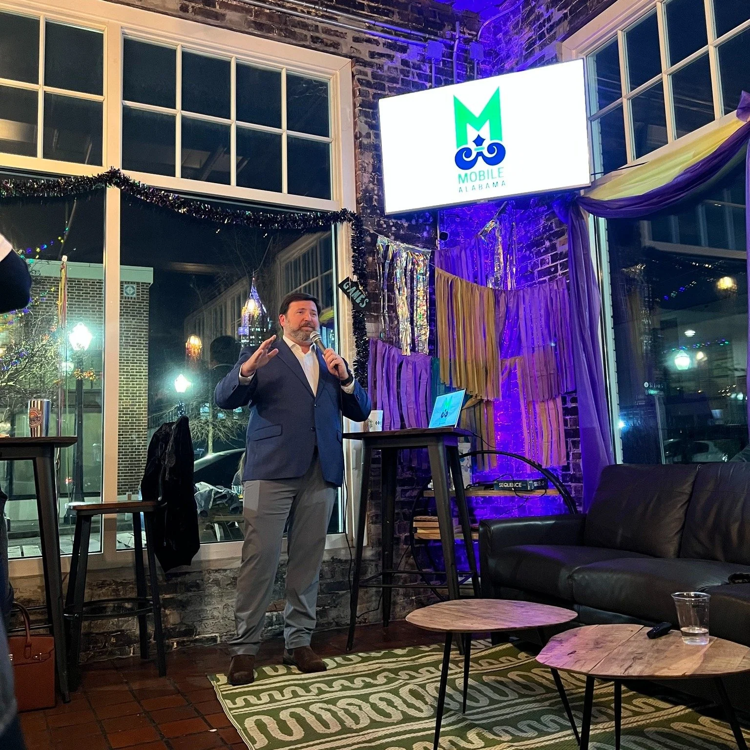 We had a packed house on Wednesday to hear Mobile @mayorspiro Cheriogotis discuss his new administration's environmental priorities!

Braided River hosts a monthly happy hour for environmentally minded folks. To learn about our upcoming speakers, be 