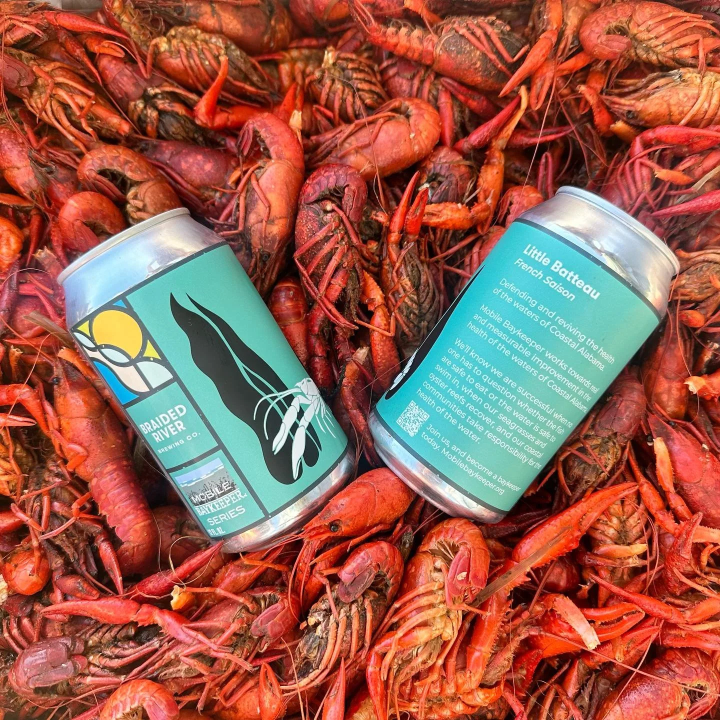 We just dropped a fresh batch of Little Batteau!

Our refreshing French Saison, released to benefit @mobilebaykeeper, is silky, citrusy and bright. Come get it on draft or in cans in the taproom now 🦞

We'll also have @breadbybeck and P&amp;L Seafoo