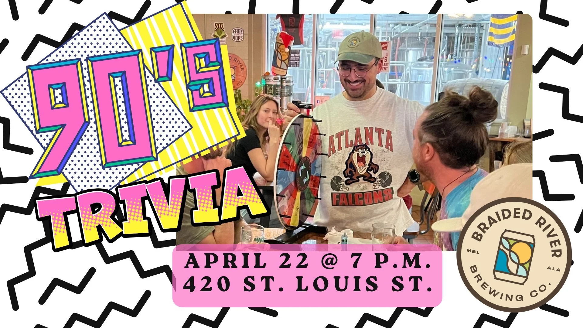 ATTN: MILLENNIALS

It's your night to shine! We're hosting '90s-themed trivia in the taproom starting at 7 p.m. 

And the grand prize winner gets FOUR tickets to see the iconic '90s band @bluestraveler, coming to the Saenger in May!

Free to play 💡 