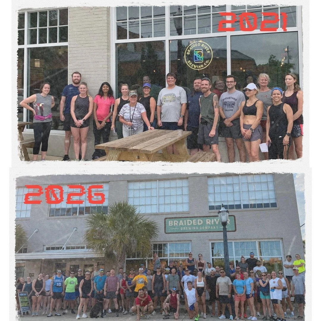 The rain is gone, and the party is about to get started! Come celebrate the five-year anniversary of our weekly run club tonight, May 7 🎂

Beginning at 6 p.m., we'll have:
🍺 The release of Downtowner, our run club-themed Vienna-style lager
🏃🏼&zwj