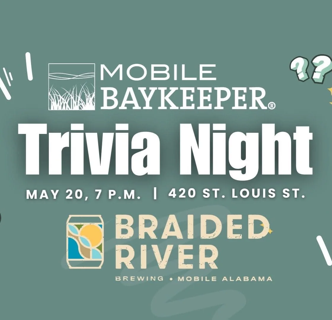 Once a month, Braided River Brewing hosts @mobilebaykeeper for a special edition of its Nappie Award-winning free team trivia!

And starting in May, Mobile Baykeeper trivia night will feature OYSTER GIVEAWAYS from @isledauphineoysters. Plus, Mobile B