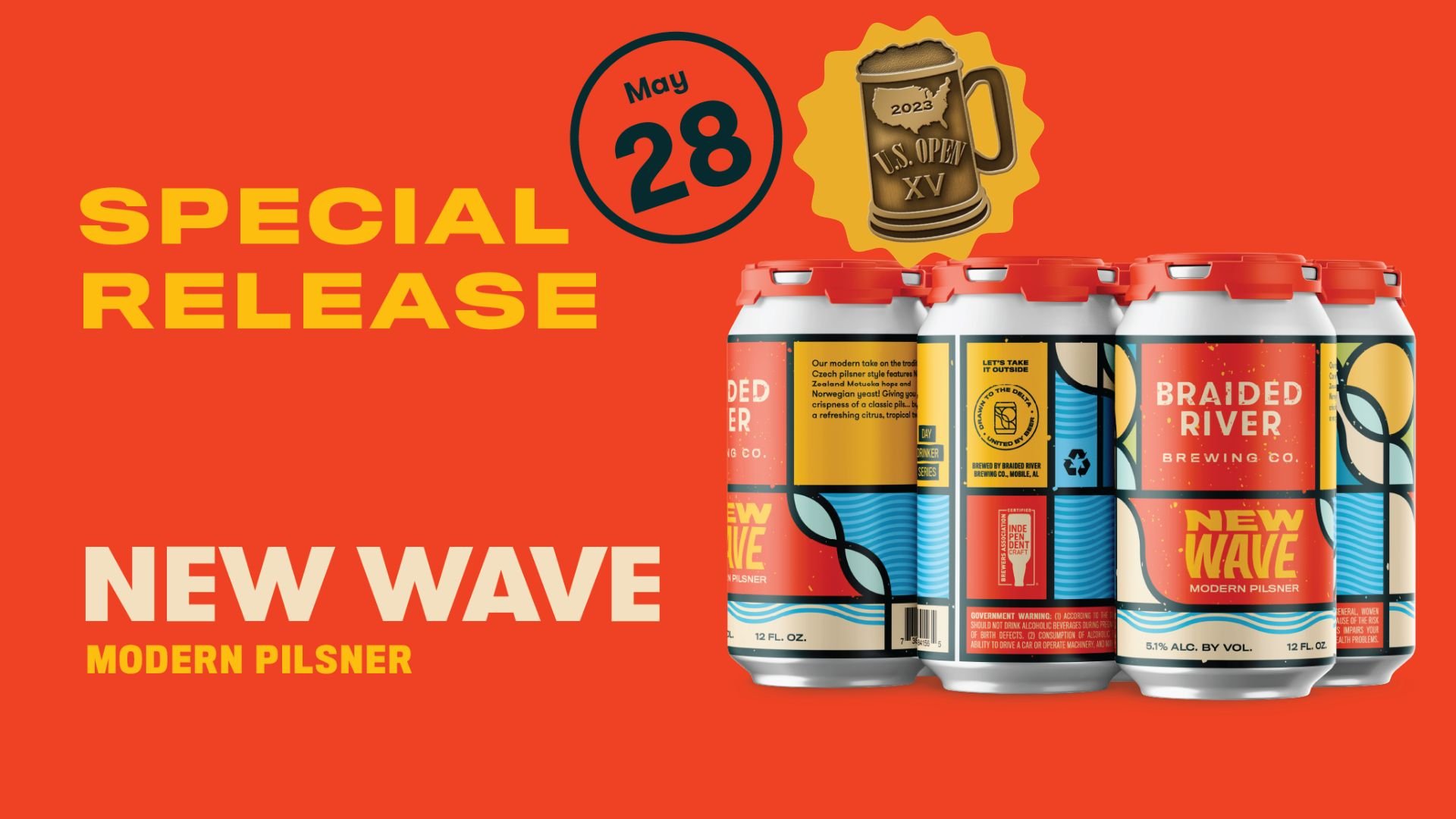 COMING SOON: New Wave, our modern pilsner that won gold at the @usopenbeerchampionship! 

Our modern take on the traditional Czech pilsner style features New Zealand Motueka hops and Norwegian yeast, giving you all the crispness of a classic pils ...