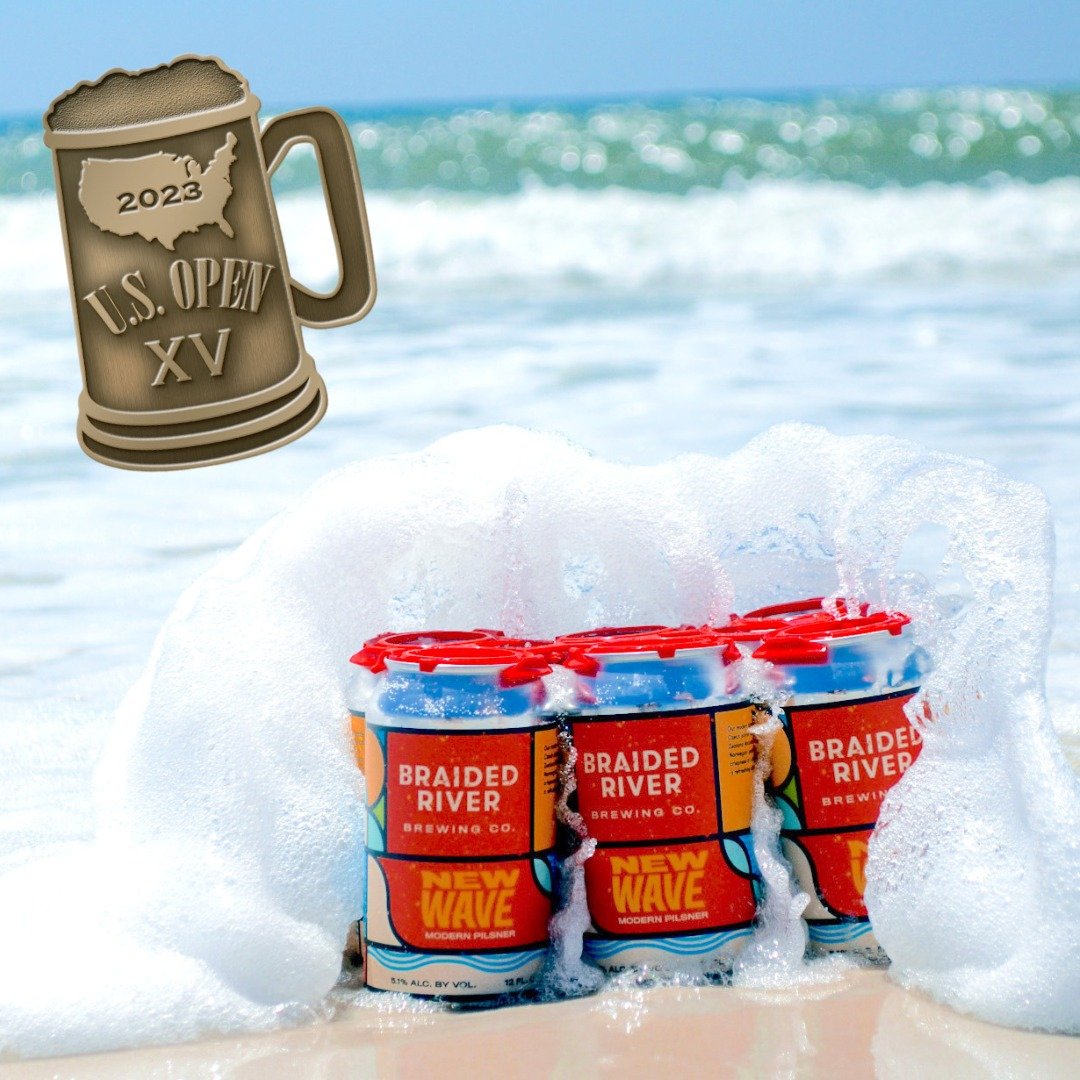 We're releasing New Wave, our award-winning modern pilsner, TODAY! Grab some six-packs to get you through the long holiday weekend 🌊 Open at 3 p.m.