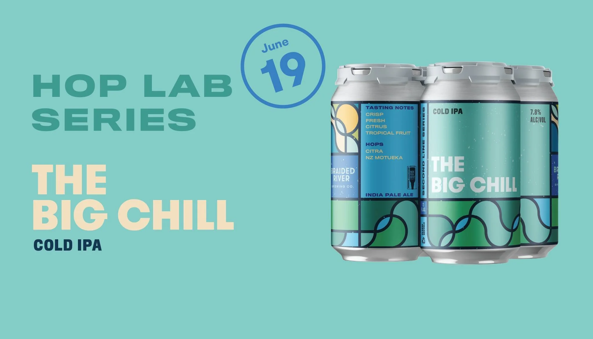 COMING SOON: The Big Chill

For our Cold IPA, we wanted a beer hopped like a West Coast IPA, but with the driest body and cleanest fermentation possible. Starting with a grain bill of only Pilsner malt and rice, and hopped with Citra and New Zealand 