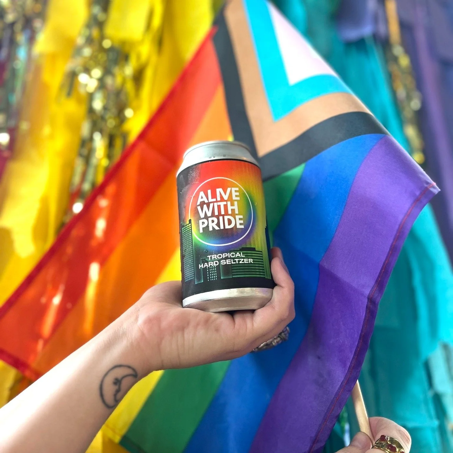 TONIGHT! We're kicking off Pride Month in the taproom with our official Alive with Pride party, starting at 5 p.m.

We'll have:
- Our first-ever canned hard seltzer release!
- Performers
- Food trucks
- Vendors
... and more!

We can't wait to see y'a