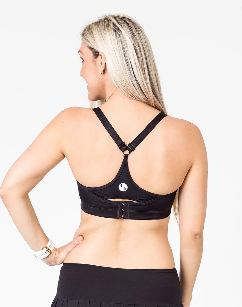 Cadenshae Fit 2 Feed Nursing Bra Black Racer Back