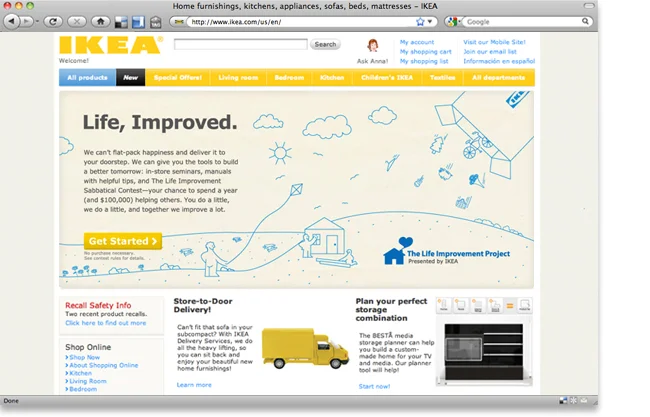 Illustrations where used on the IKEA homepage.