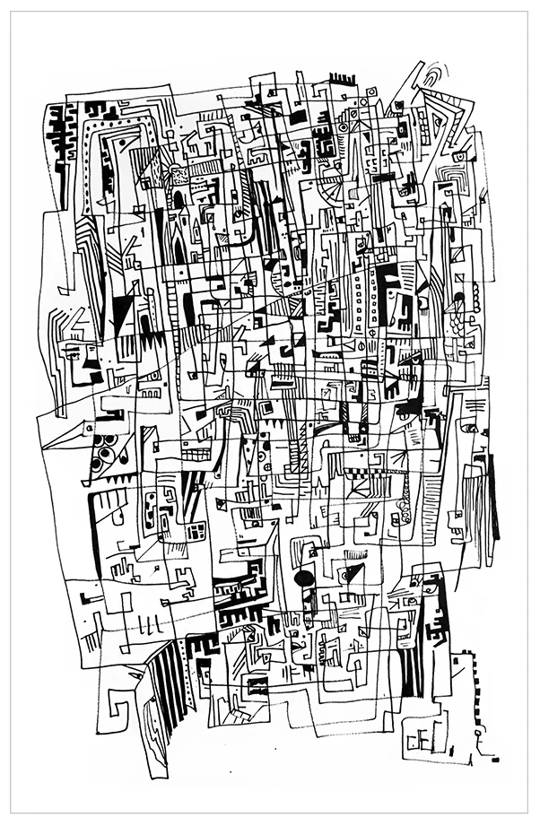  Origin Calm - 60" x 100" / Krink marker