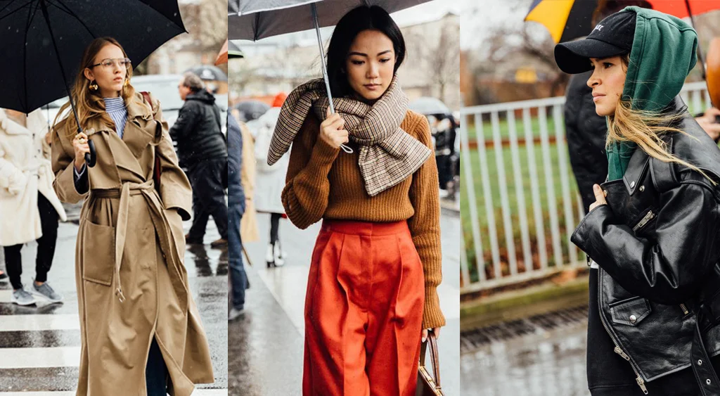 Scarves, umbrellas, and hats galore!