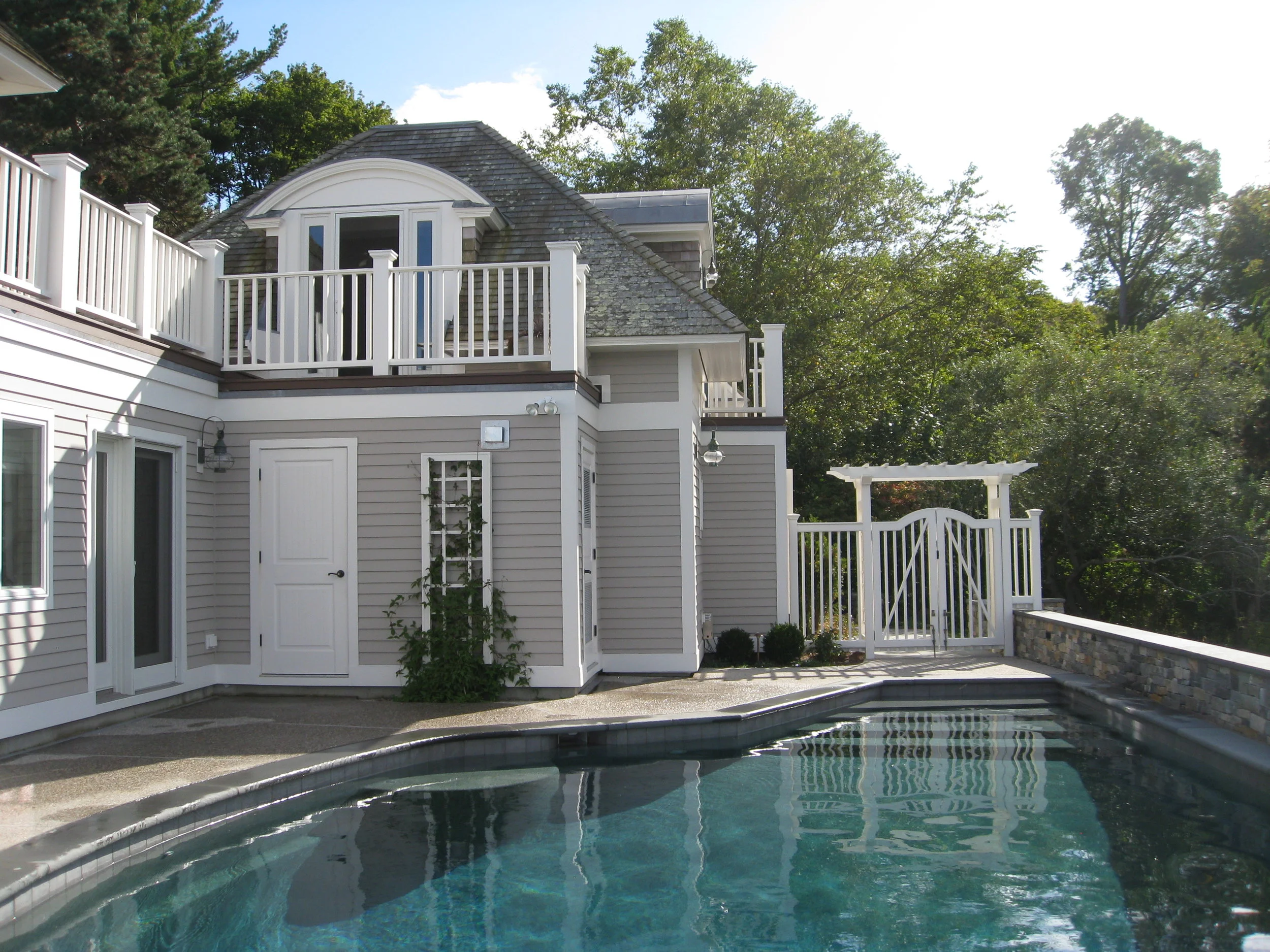 A new pool side addition houses a family entertainment center