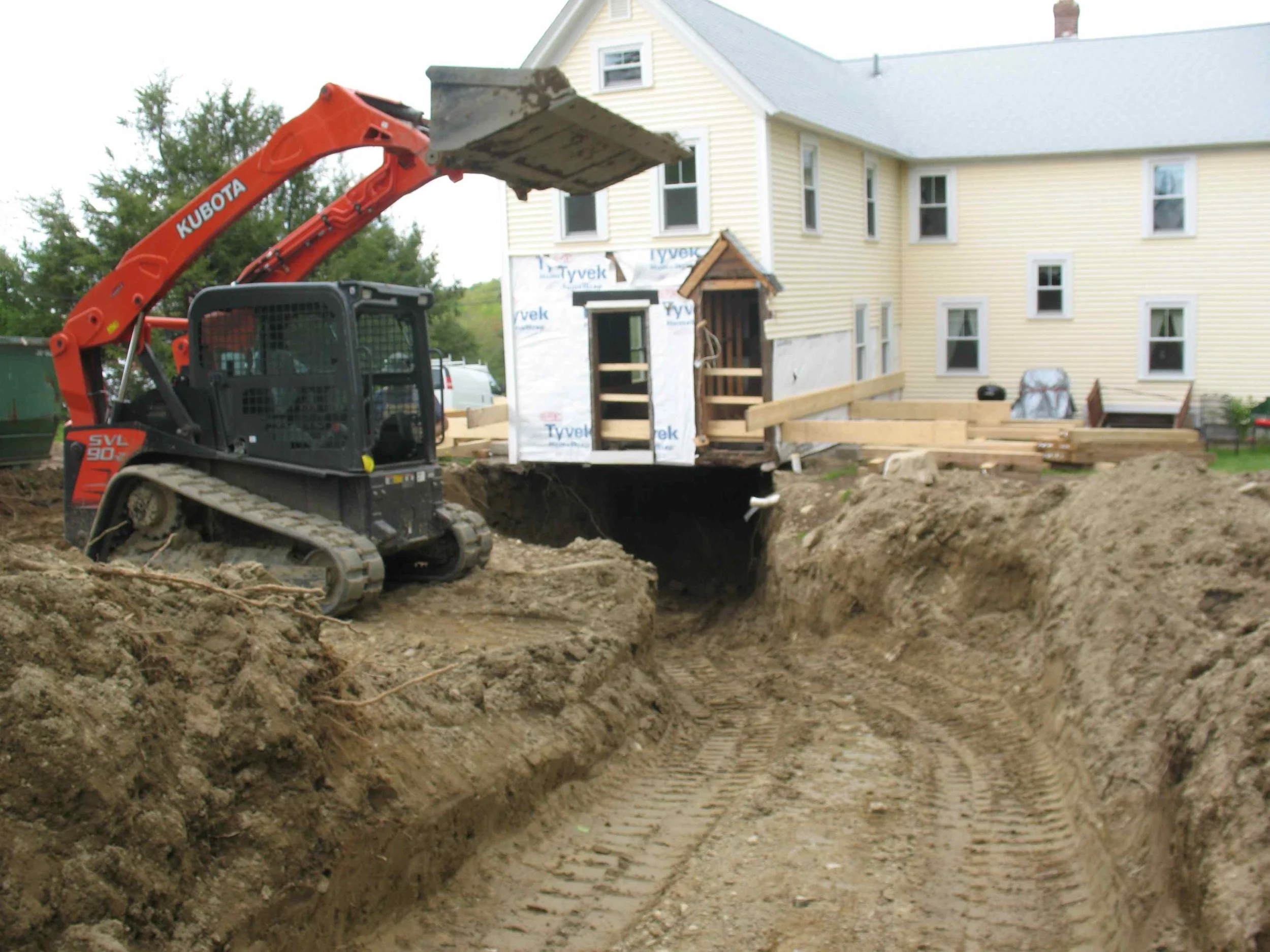The back of the house needed a new foundation
