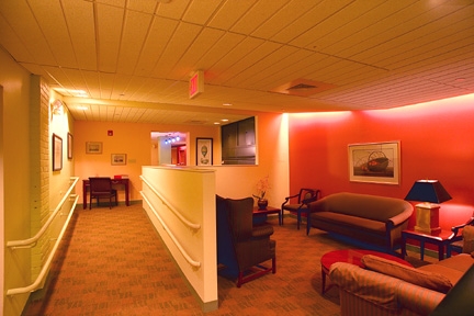  Lighting was located within recessed coves along the perimeter of spaces to give a sense of daylight being brought in from above. 