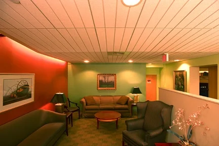  The users of the space were pleasantly distracted from feeling that the spaces were below grade. 