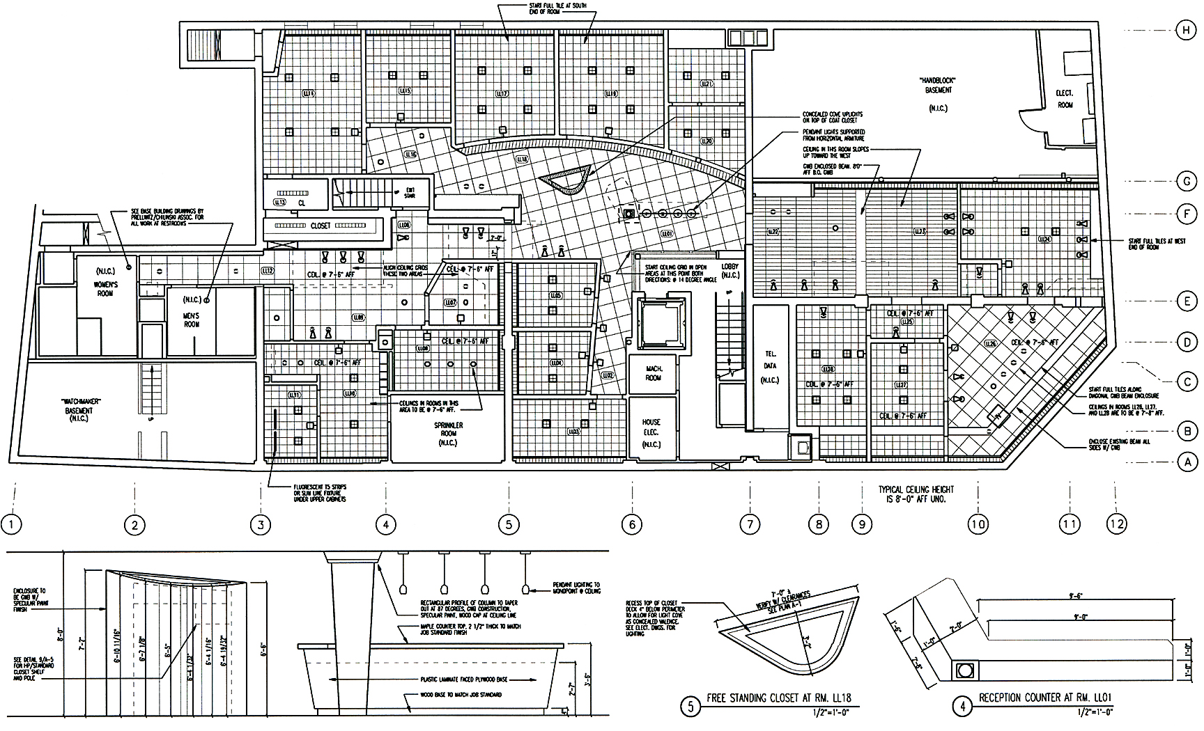 Floor Plans and a few details of the renovated space.