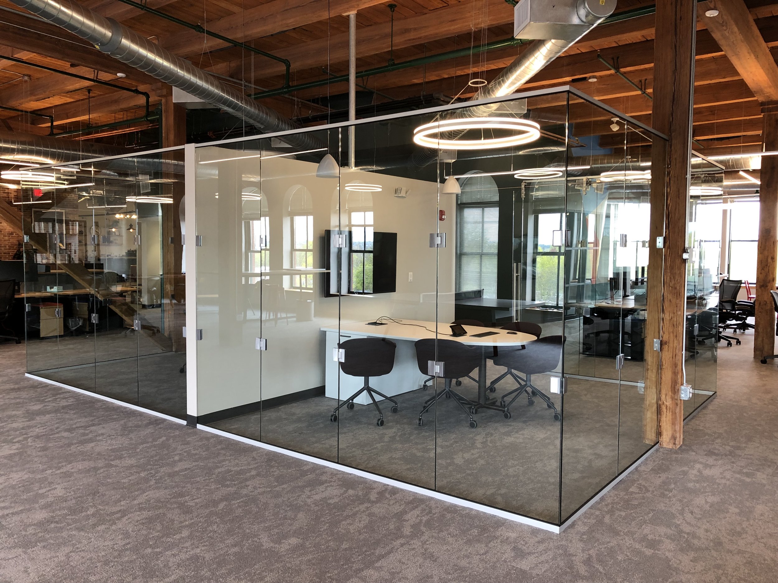 The "War Room" glass cube