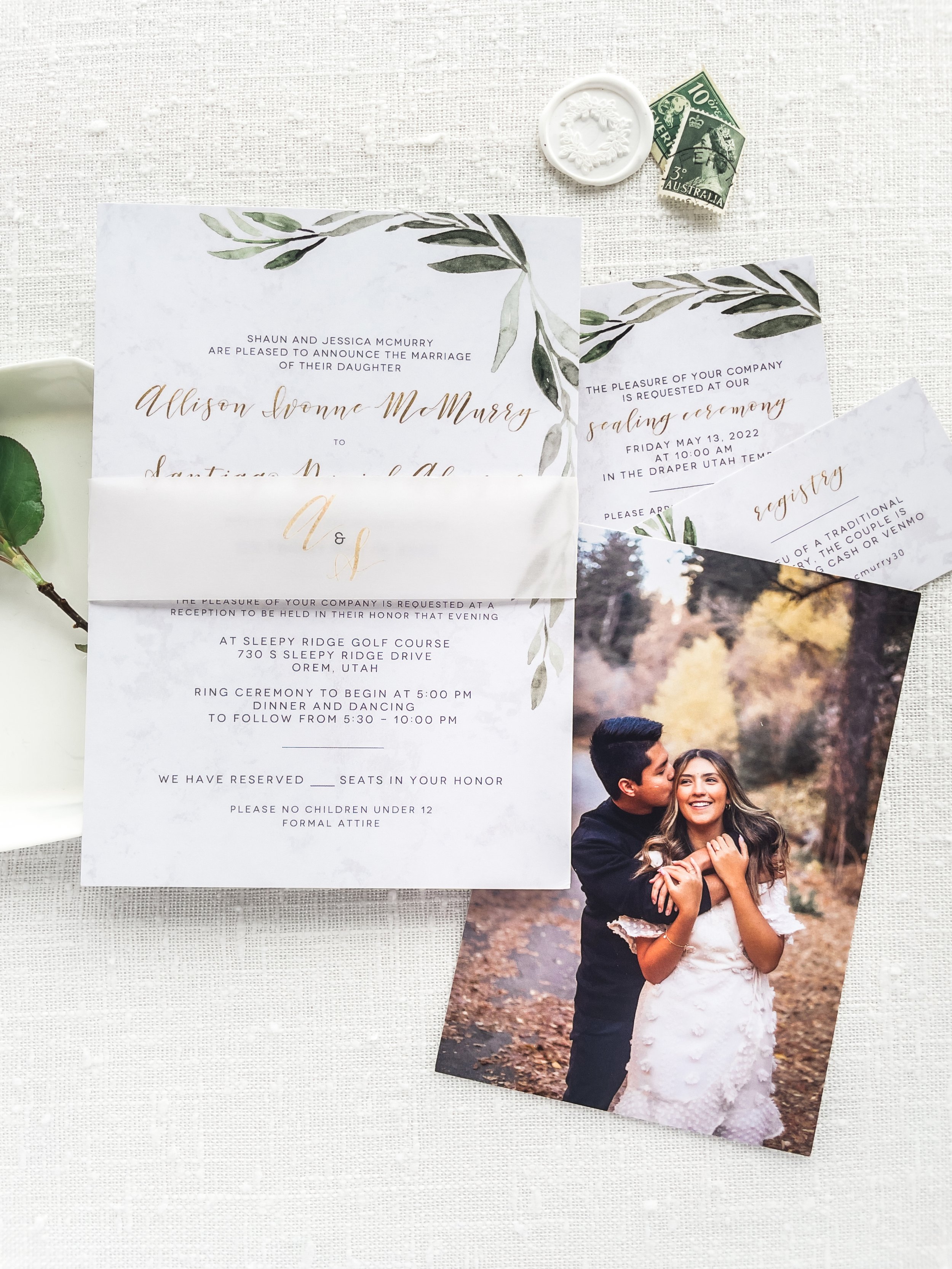Anthology Print Custom Wedding Invitations
