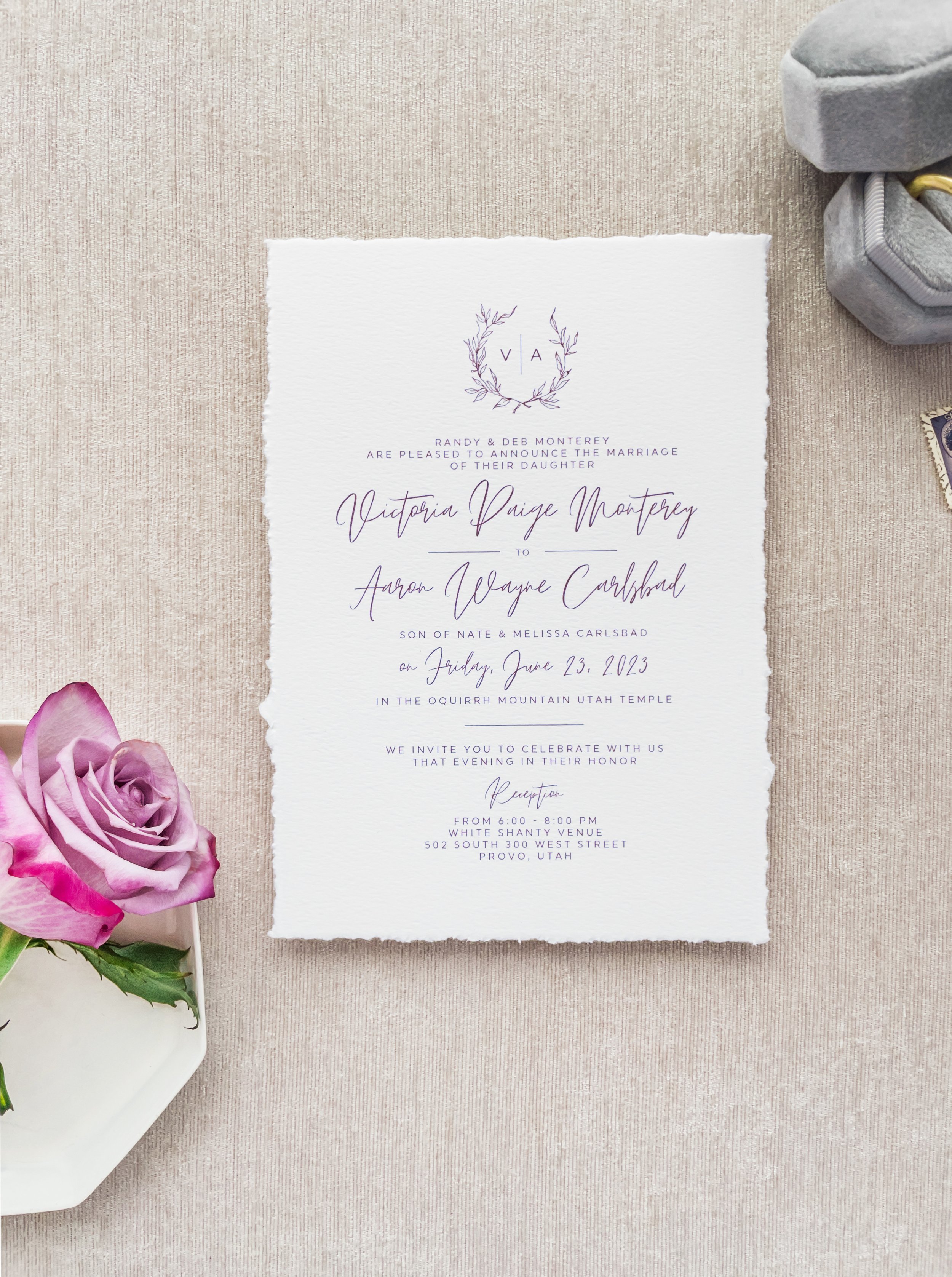 Anthology Print Wedding Invitations - Floral Wedding Invitations - Garden wedding invitations - custom wedding invitations - Utah wedding invitations - White Shanty Utah Wedding Venue4.jpg
