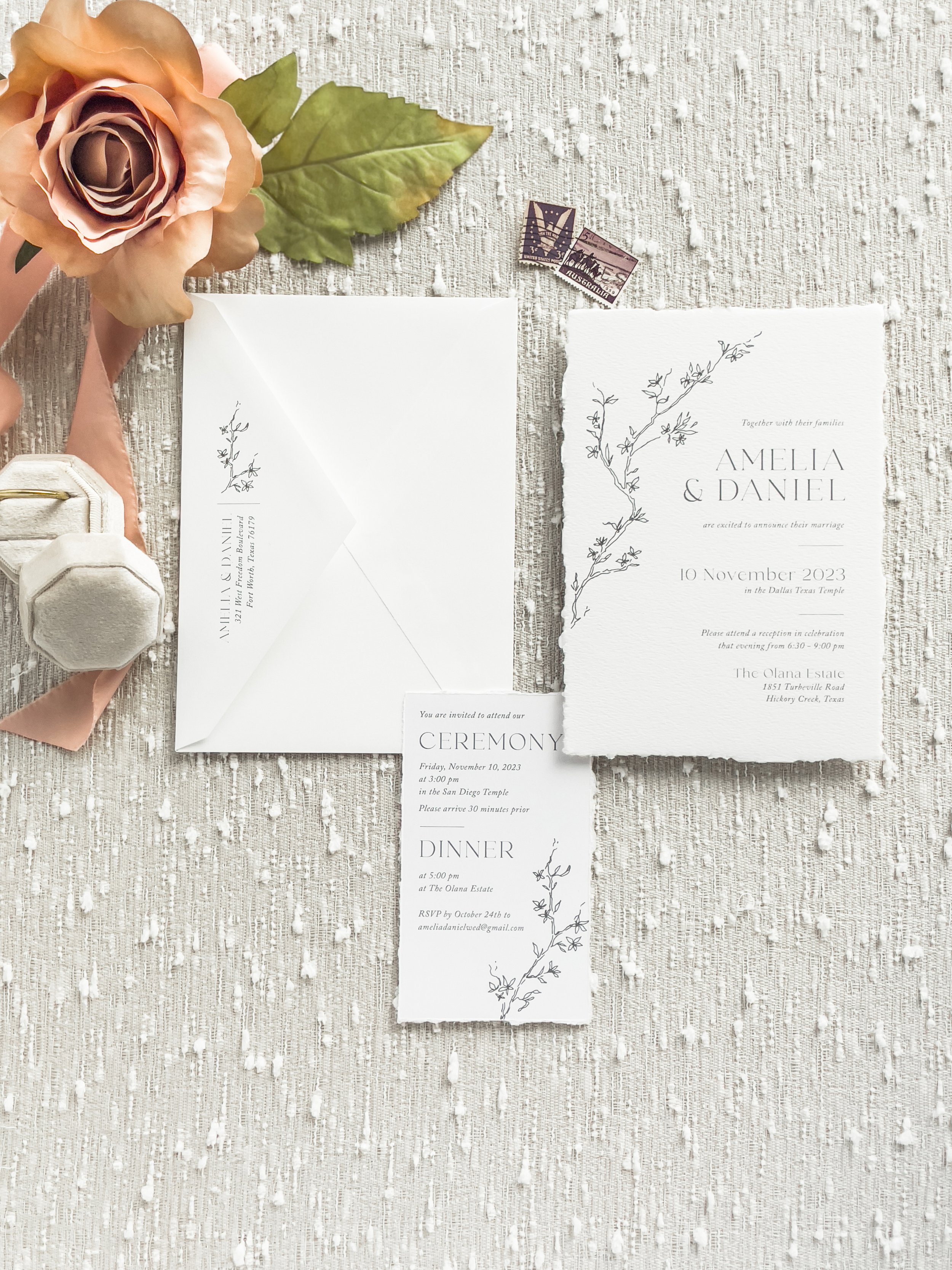 Anthology Print Wedding Invitations - Deckle Hand Torn Edge Wedding Invitaitons - luxury wedding invitations1.jpg