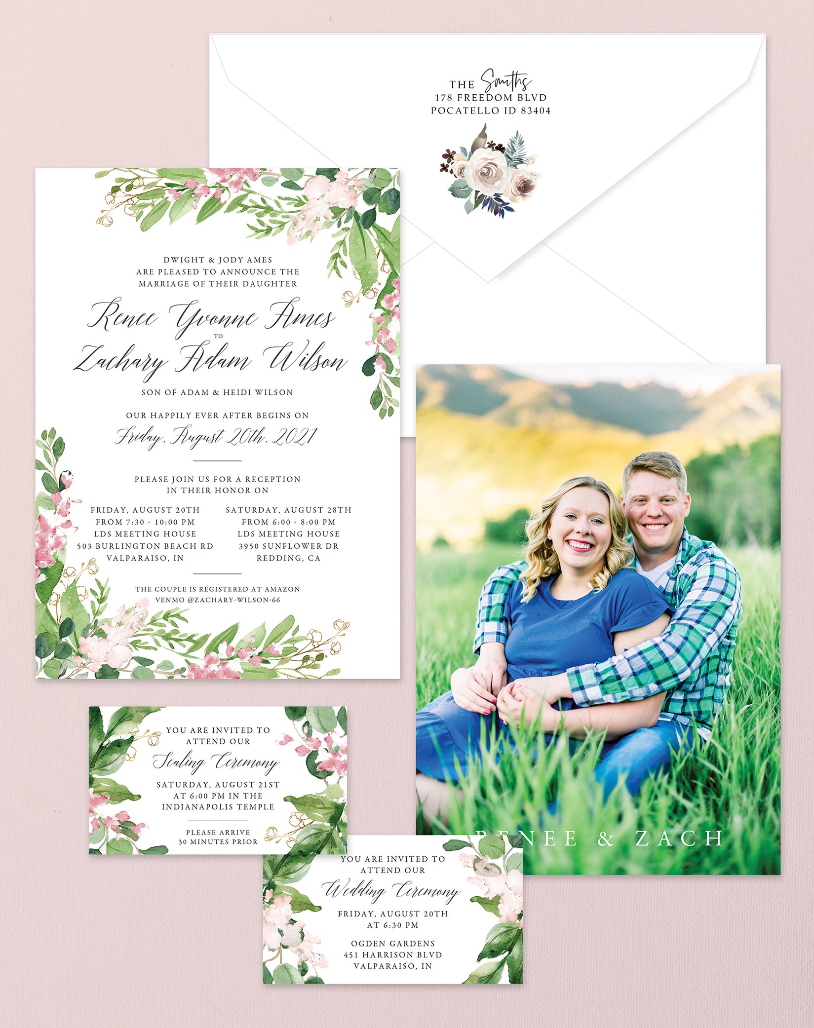 Renee + Zachary Wedding Invitations — Anthology Print pic