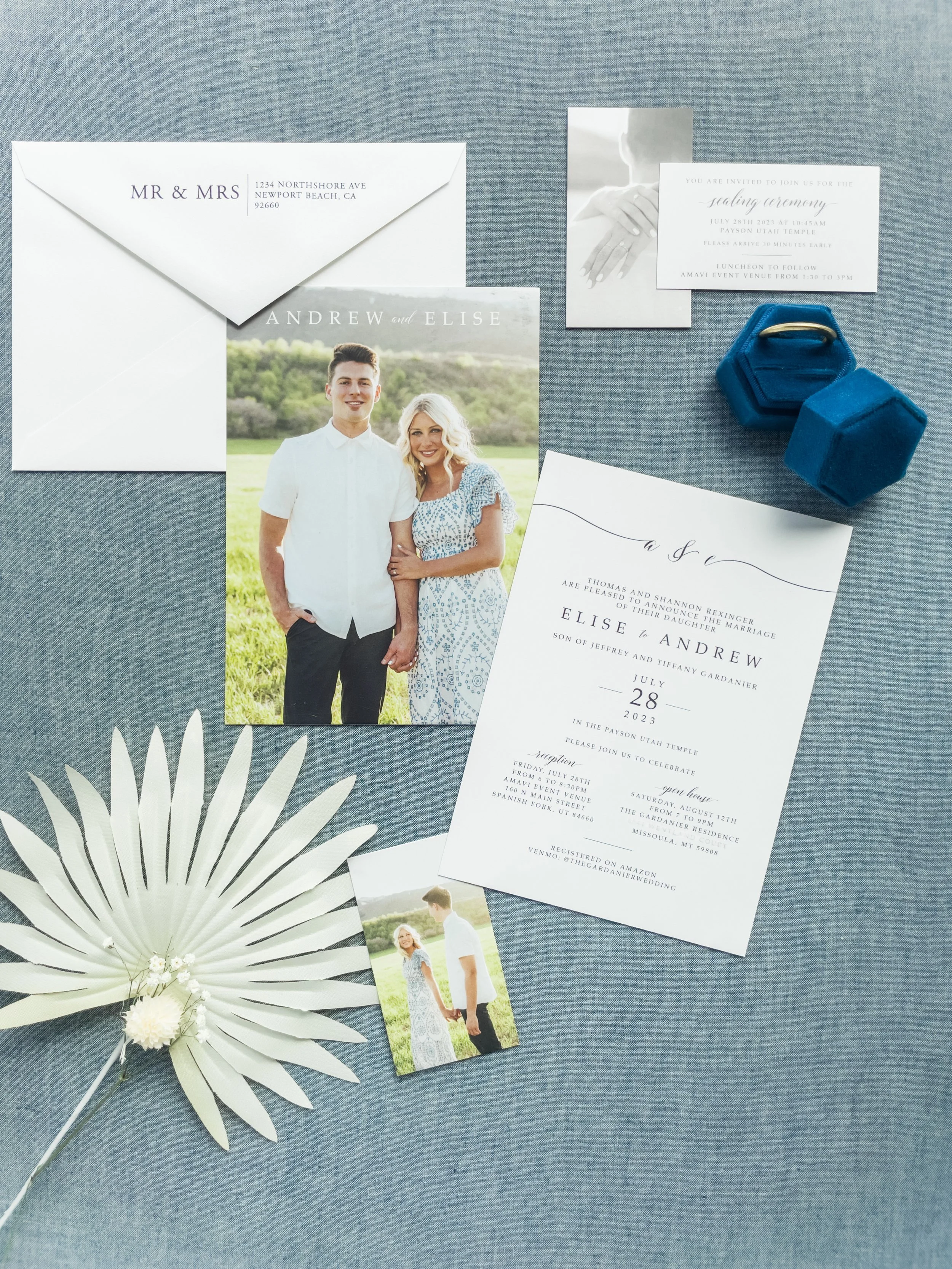 Anthology Print Wedding Invitations Elegant minimal design - black and white with engagement photo - Payson Temple & Amavi Wedding Reception (Spanish Fork)38.jpg