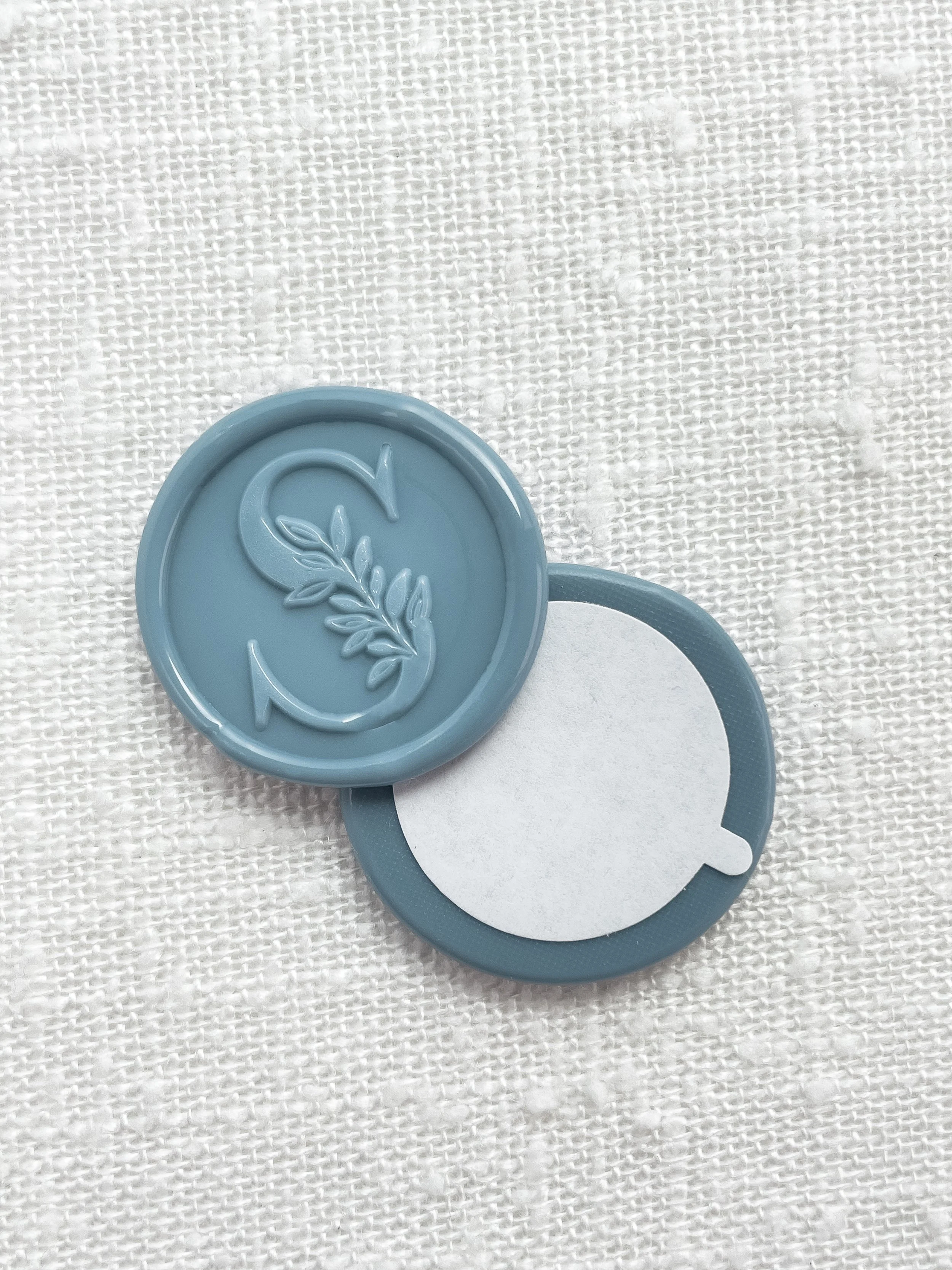 Greenery Alphabet Wax Seal Stickers "S"