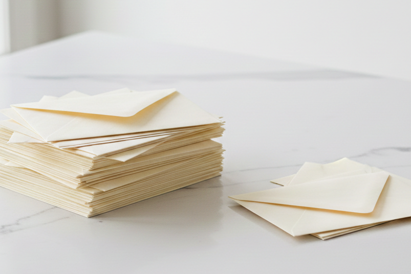 Wedding White Euroflap Envelope