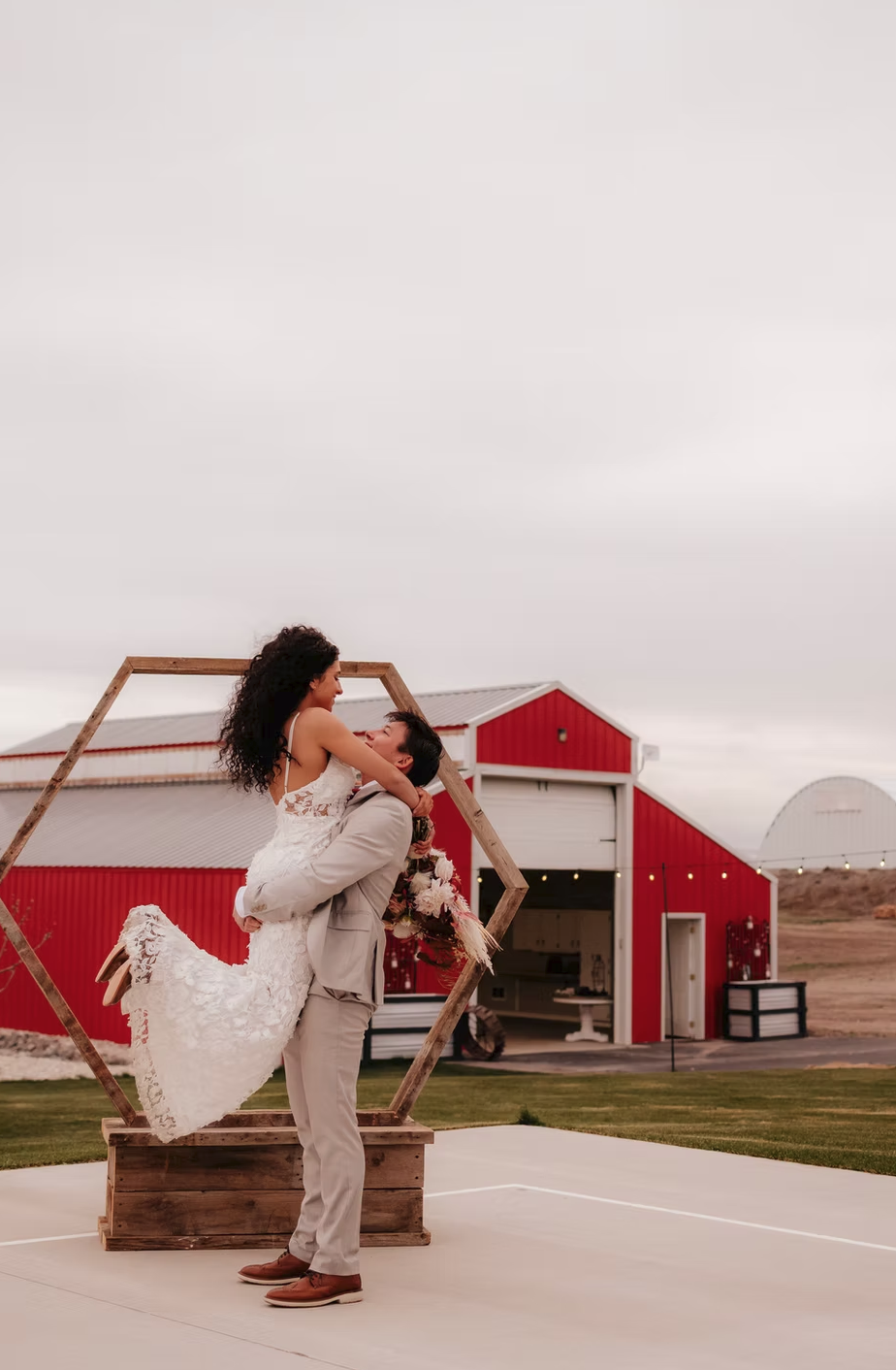 Bridal Veil Farms - Rexburg: "Bridal Veil Farms Rexburg six-generation family farm barn outdoor, Rexburg wedding invitations"