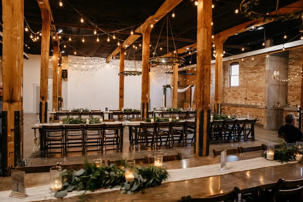 The Startup Building industrial Provo wedding venue with brick walls, Provo wedding invitations