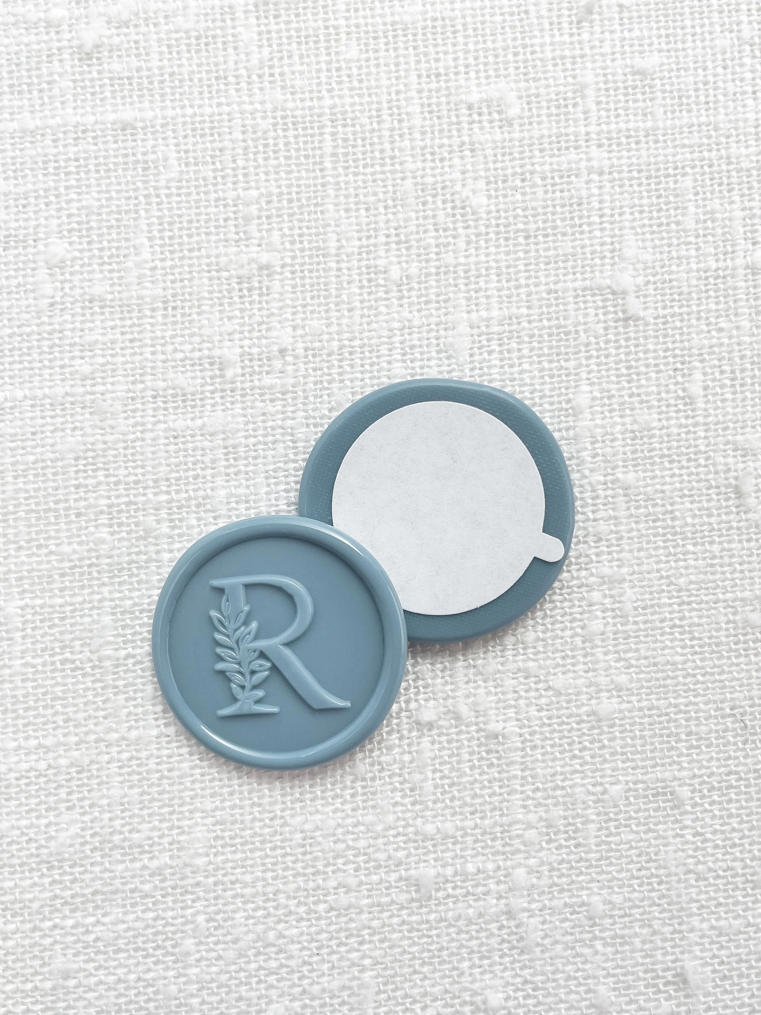Greenery Alphabet Wax Seal Stickers "R"