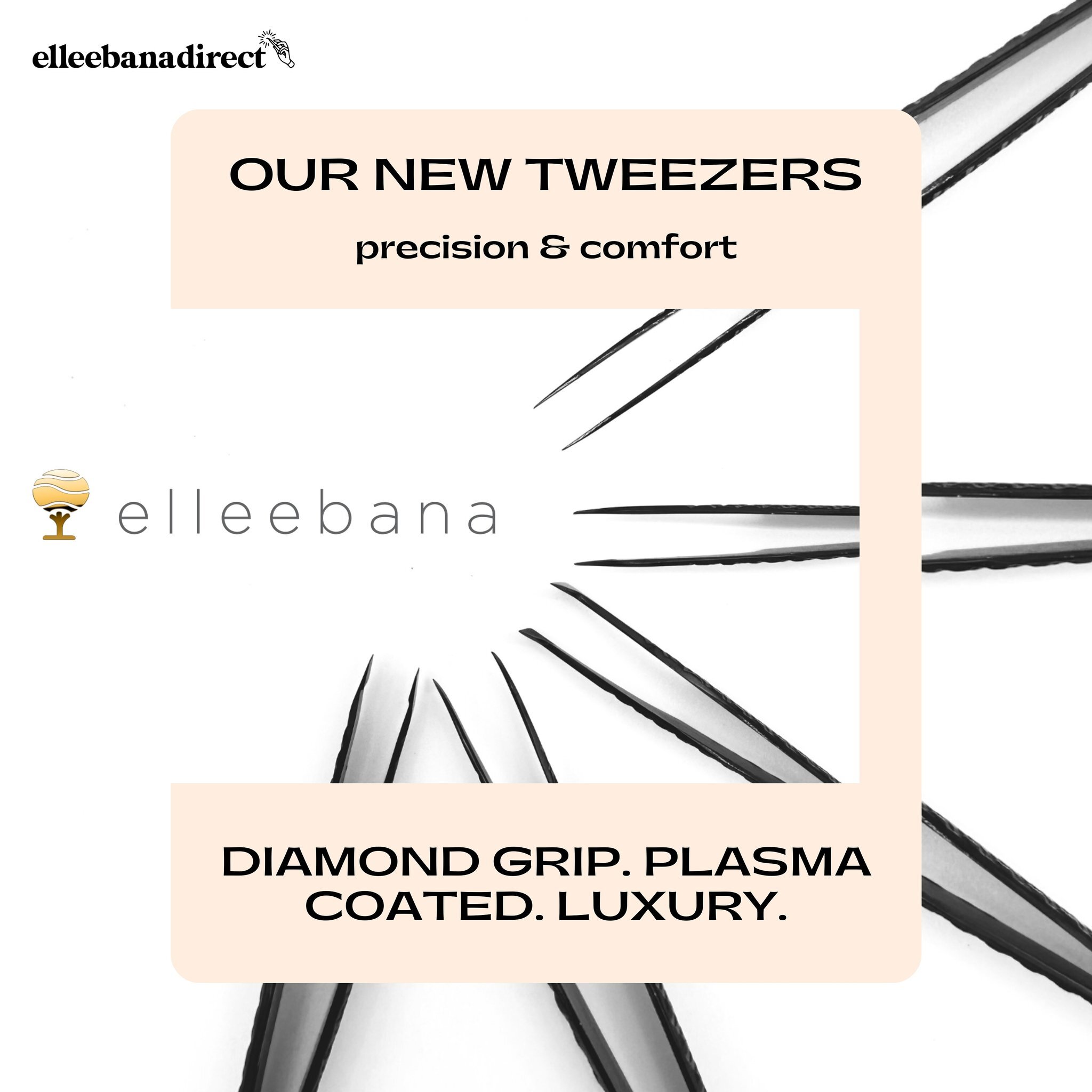 Boasting fiber tips ✨, perfect balance, and ideal tension Elleebana&rsquo;s new tweezers are going to level UP ⬆️ your lash game. Head over to Elleebana Direct and check out all the new designs.