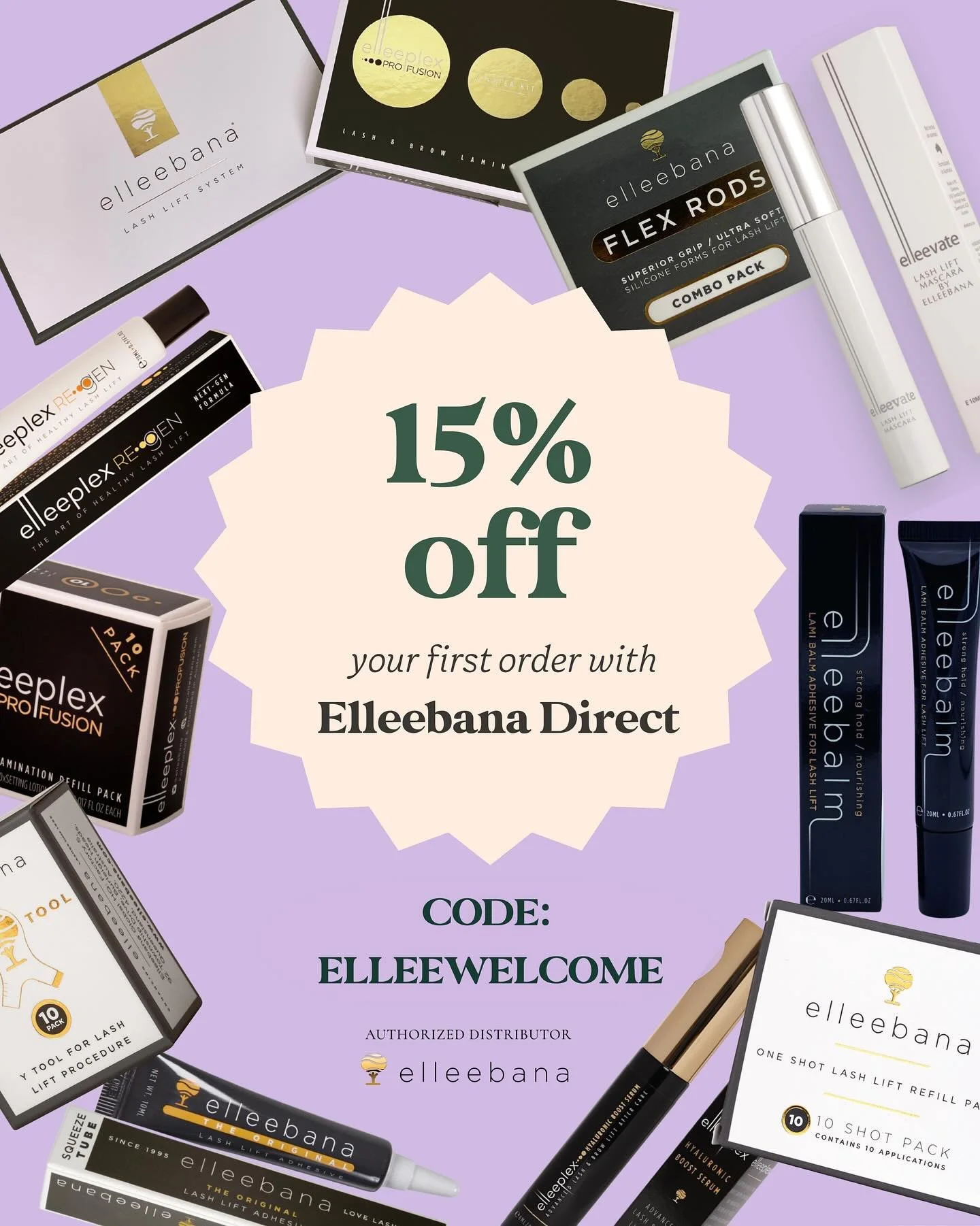 💗 Your favorite Elleebana products, now 15% OFF for first-time customers!
Use code ELLEEWELCOME &amp; fill your cart with savings. 🛒

#esthisavings #lashlovers #browbabes #elleebanalashlift #stockup