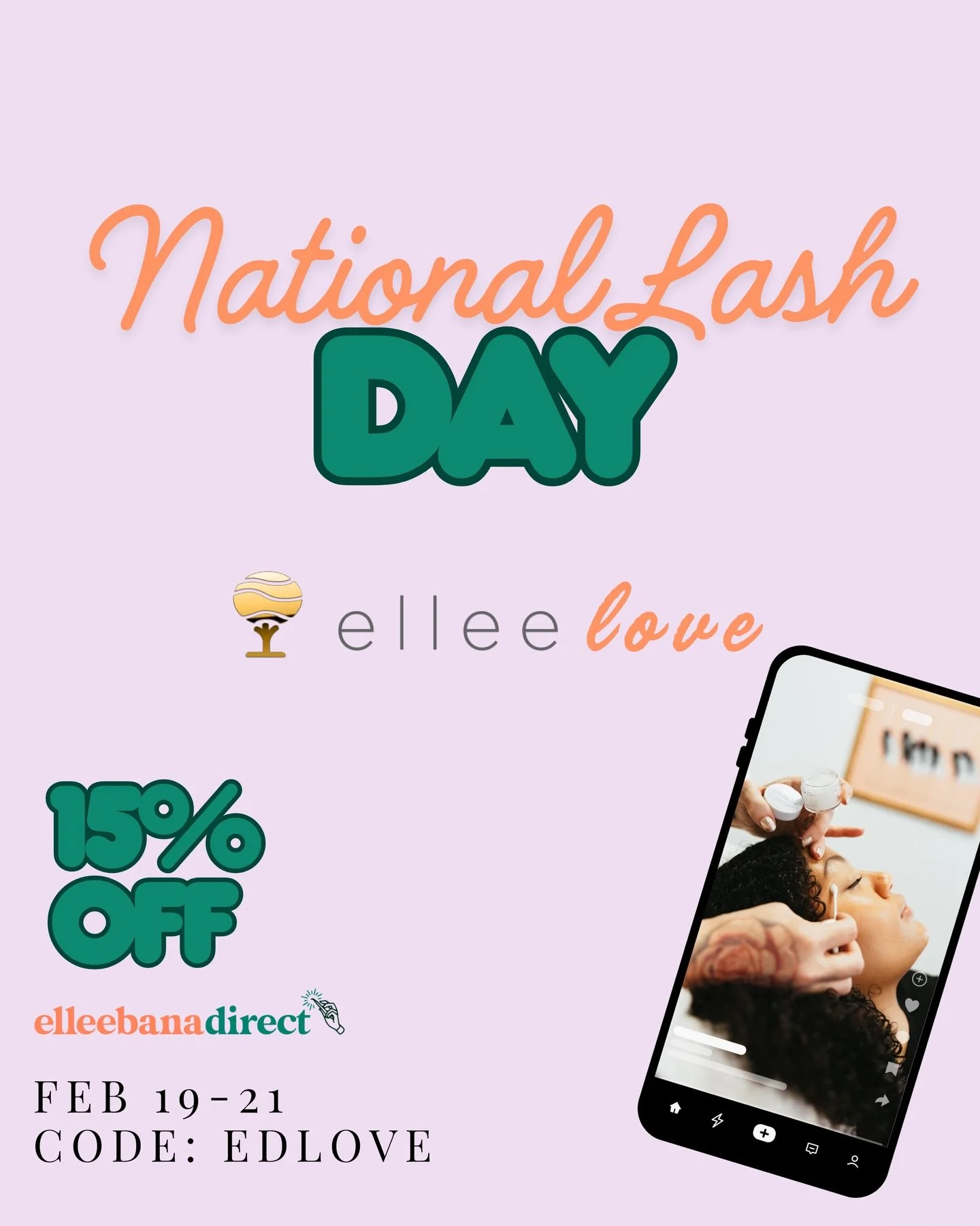 💛✨ NATIONAL LASH DAY SALE IS LIVE ✨💛
For 3 days only&hellip;
✨ 15% OFF all Elleebana
🏷 Code: EDLOVE
🗓 Feb 19&ndash;21
Stock up now so you&rsquo;re ready for busy season. 💛
We&rsquo;re shipping fast and hustling orders out daily. 🚚✨
Tag your est