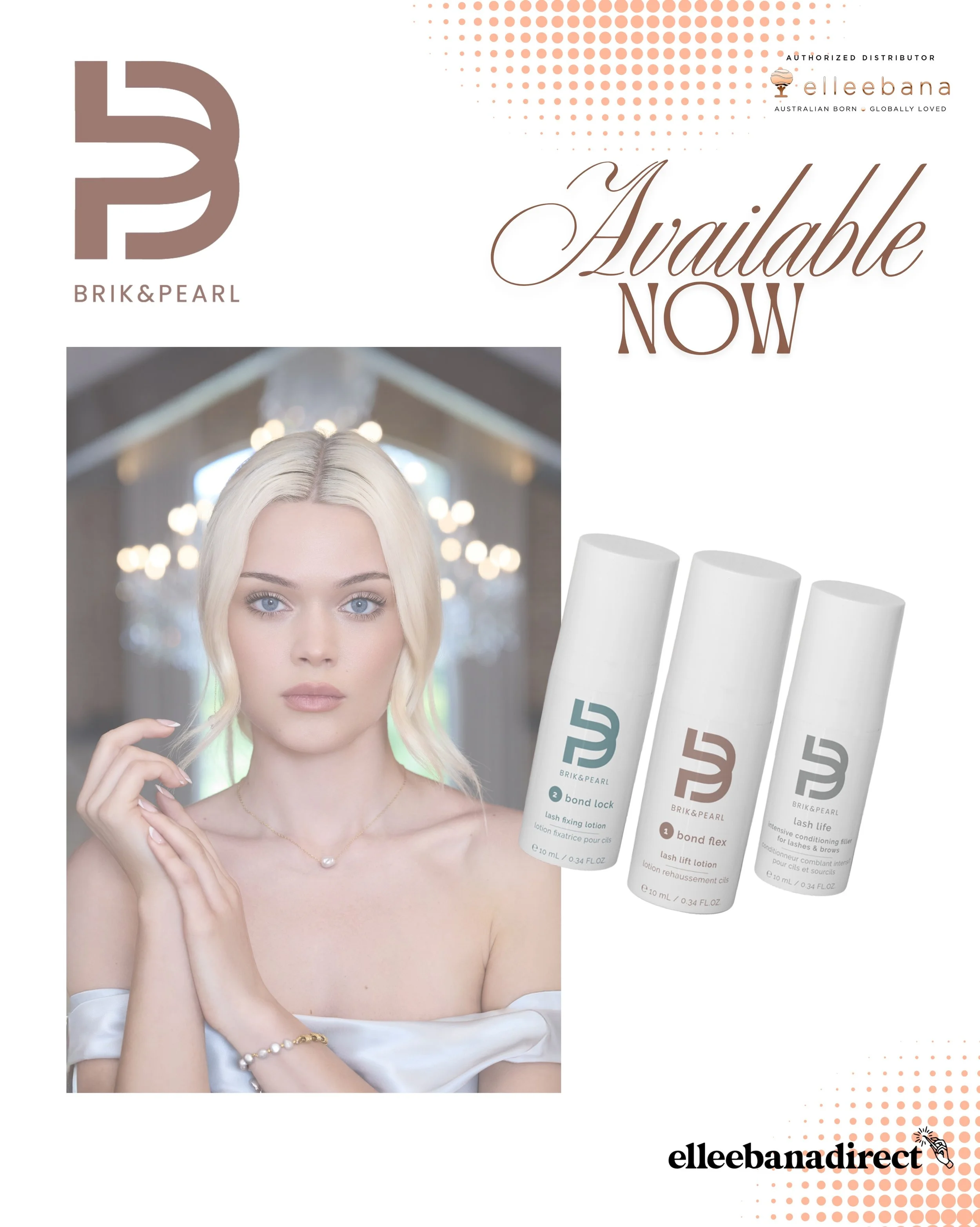 It&rsquo;s here. 🤍

Meet BRIK &amp; PEARL&reg; &mdash; the new hybrid lash lift + brow lamination system by Elleebana designed for versatility, customization, and modern lamination techniques.

Two actives. One hybrid system.

Available NOW at Ellee