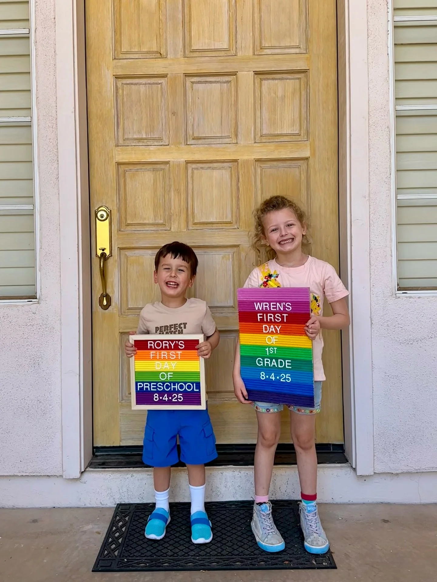 Today is Rory&rsquo;s first ever day of school! And Wren is officially a 1st grader🎉Where has the time gone?! Wren has been such a great helper getting Rory ready + excited for school and has been their biggest cheerleader which makes my heart so ha