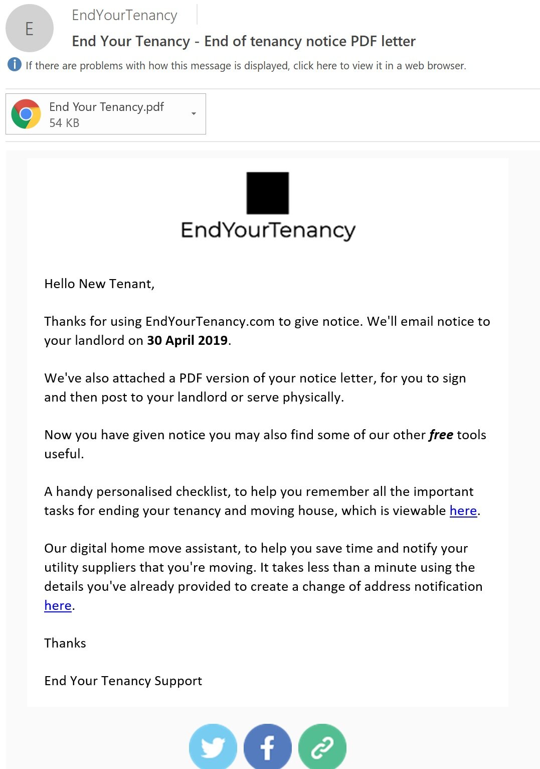 End of tenancy notice letter generator explained — End Your Tenancy