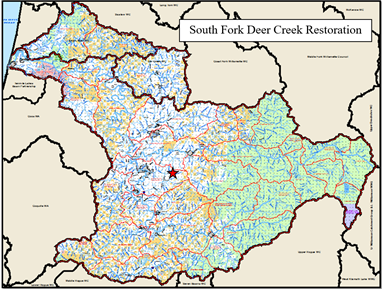 South Fork Deer Creek Map