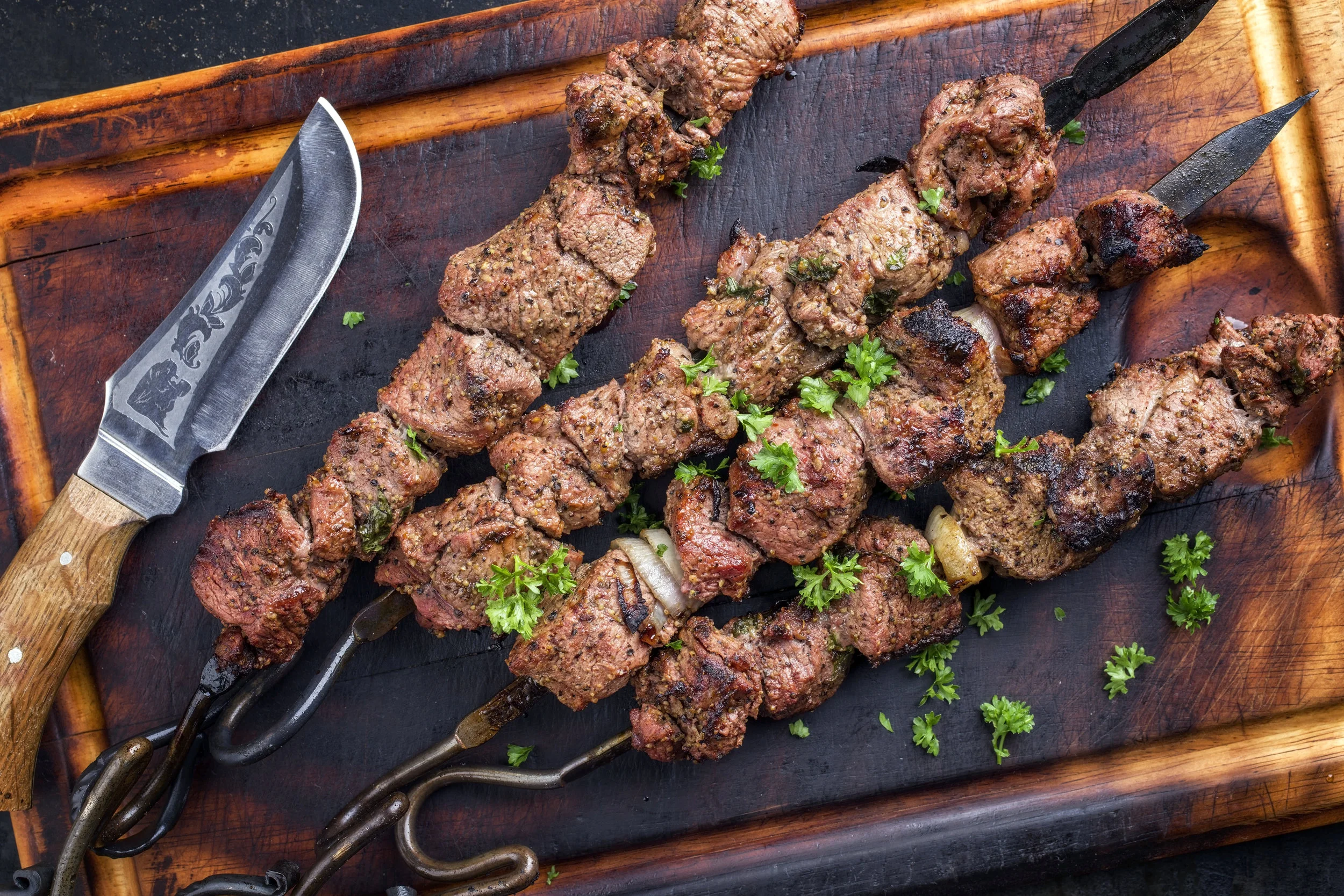 Grilled Lamb Yakitori Skewers using Lamb Shoulder