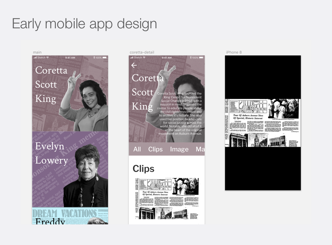 Designing posters and mobile app together