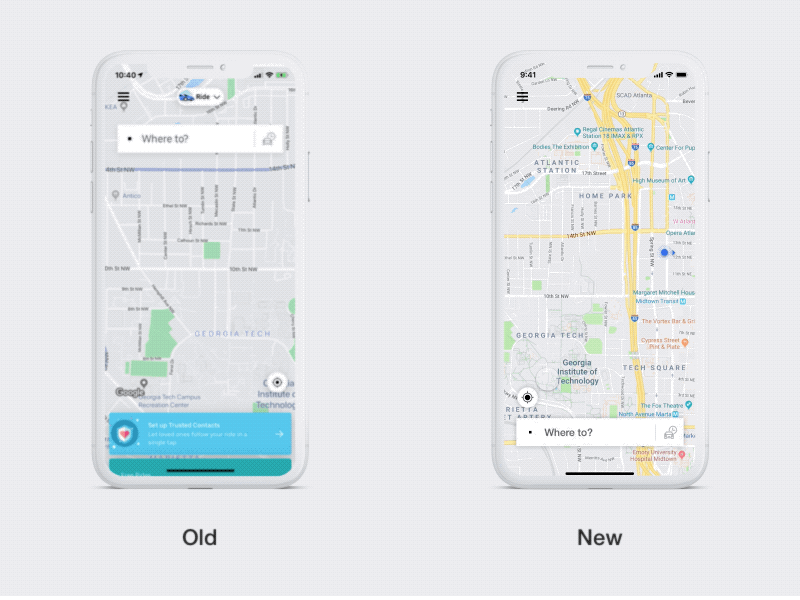 A location button shows depends on the finger position