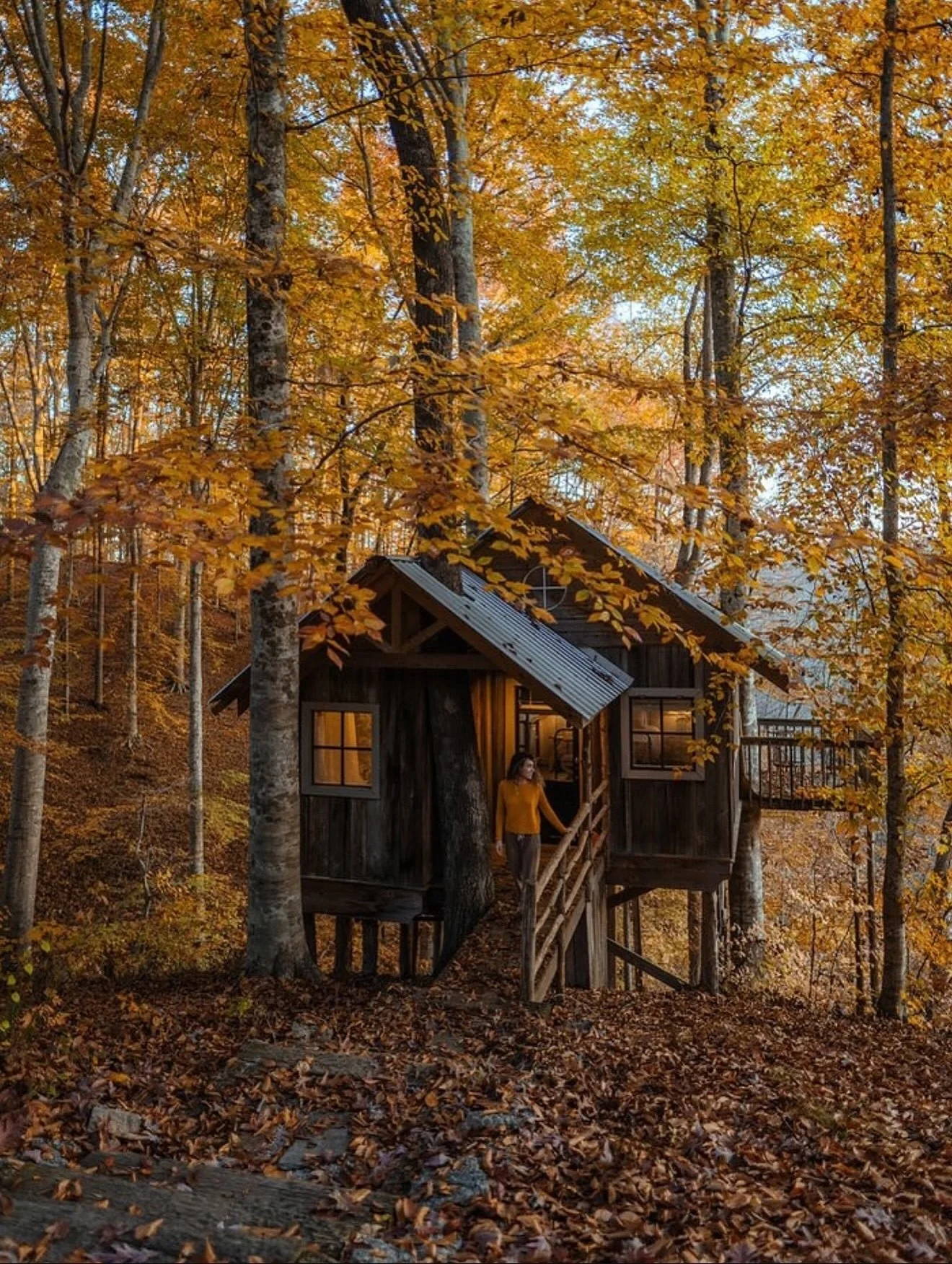 The fire crackles, the woods glow gold, and the lake goes still. Fall at Center Hill Cabins is something special &mdash; quiet, cozy, and every bit magical. Remaining dates still available&hellip; book your fall escape now! 🍂