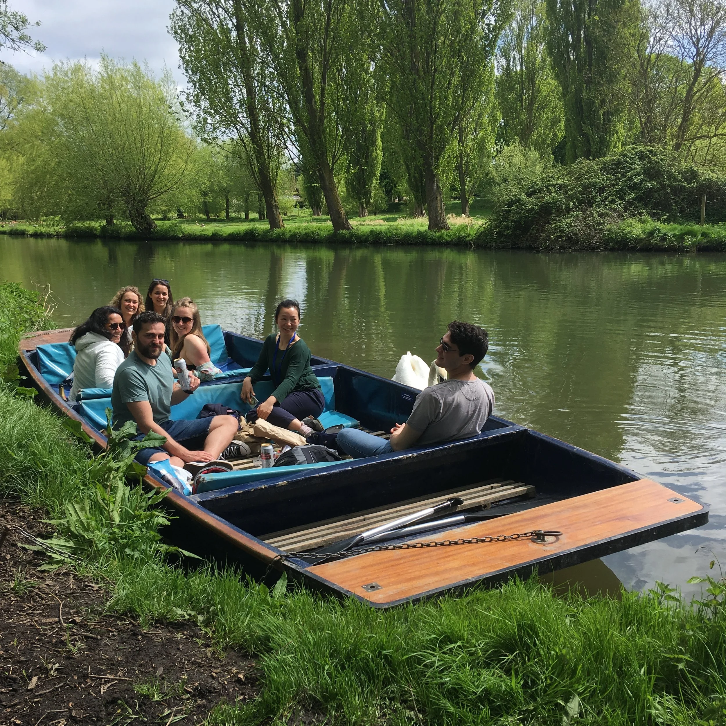 Lab lunch on the River Cam - Summer 2018