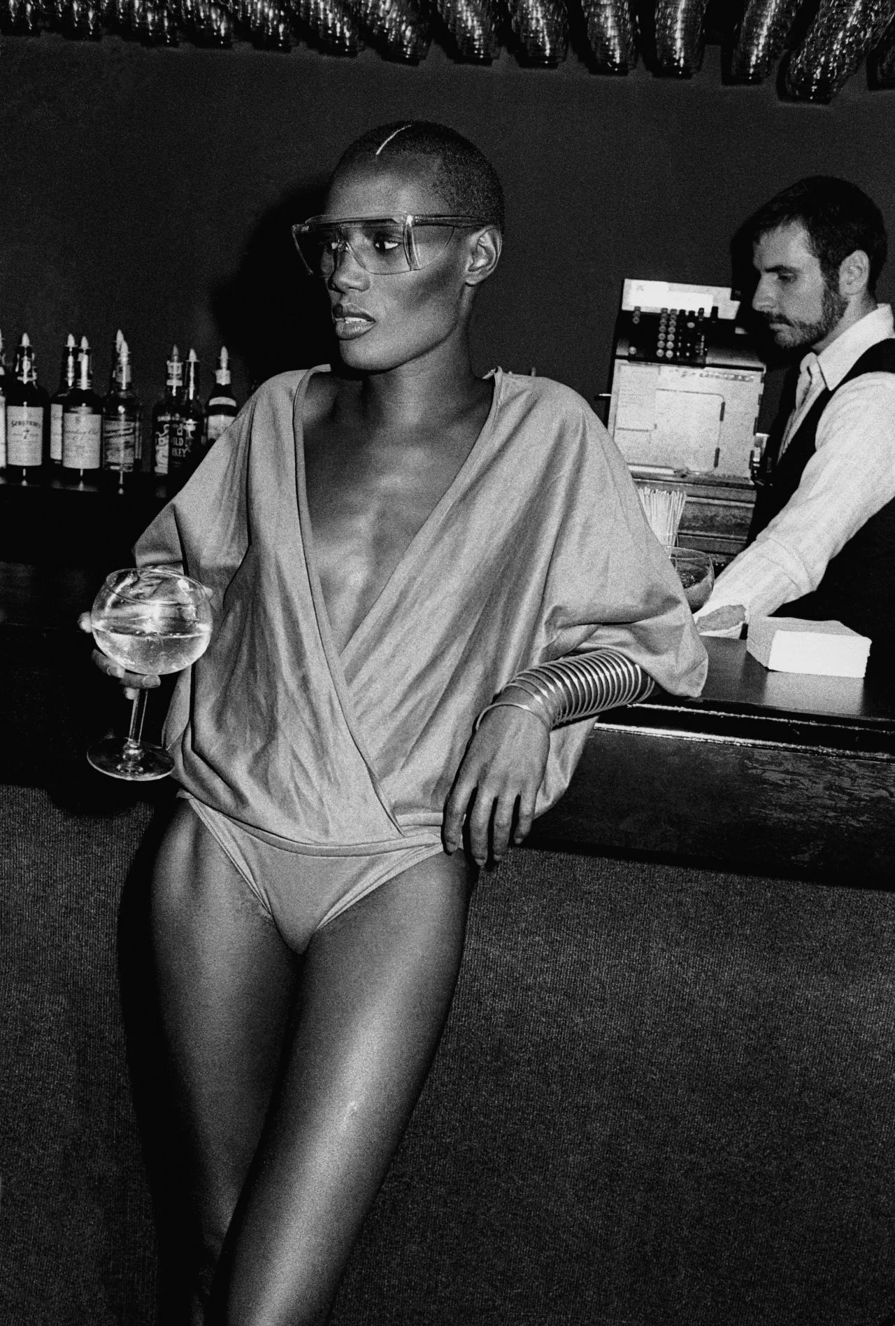 La diva Grace Jones en el Studio 54.