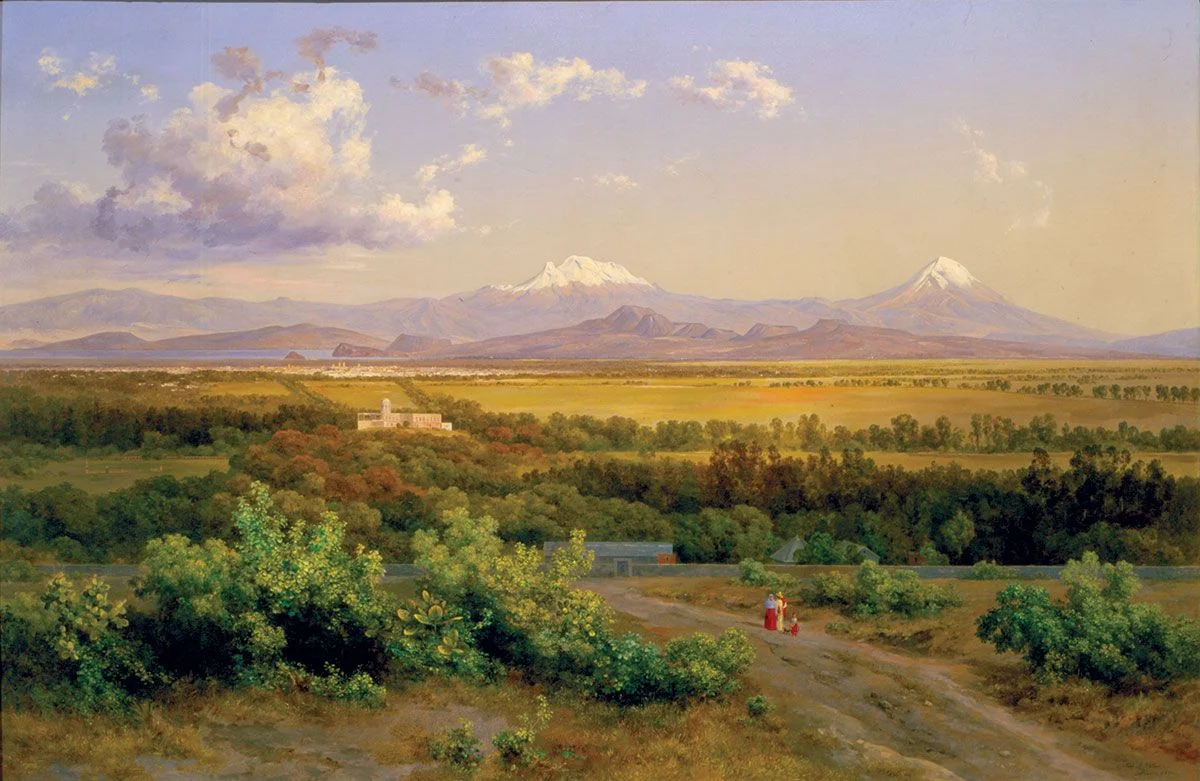 Valle de México desde el molino del Rey, 1900. Colección MUNAL