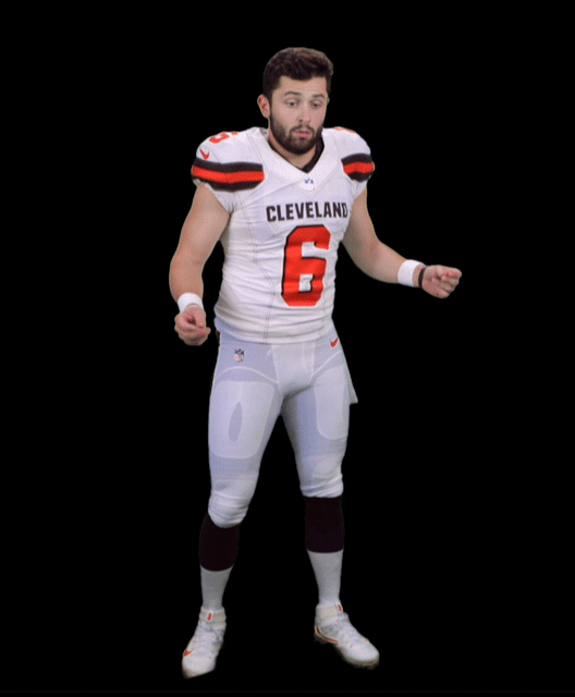 Baker Mayfield vía Giphy