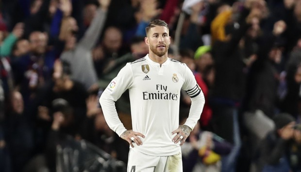 Sergio Ramos despues del error que povocó el cuarto gol blaugrana. (FOTO VÍA: El comercio)