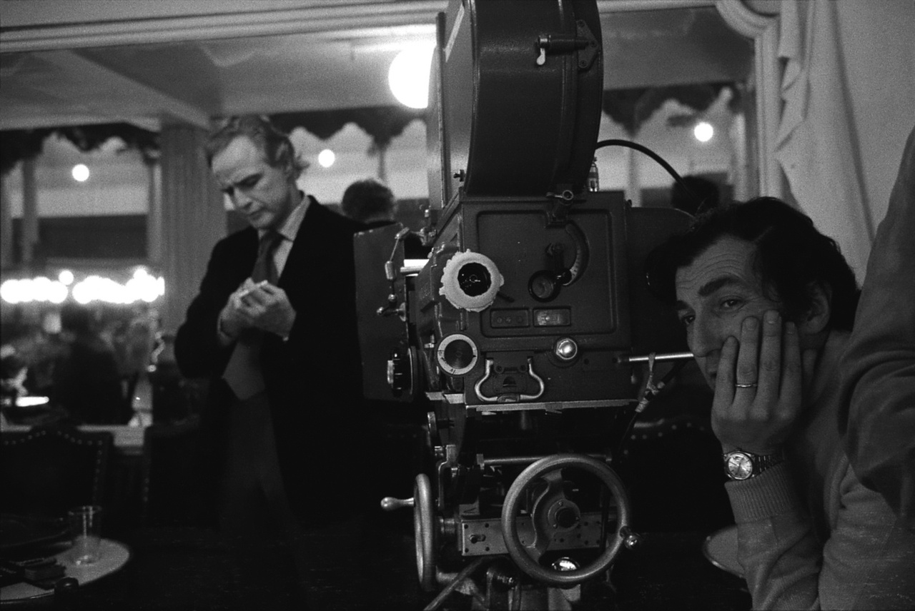 Bernardo Bertolucci y Marlon Brando en el rodaje de Last Tango In Paris