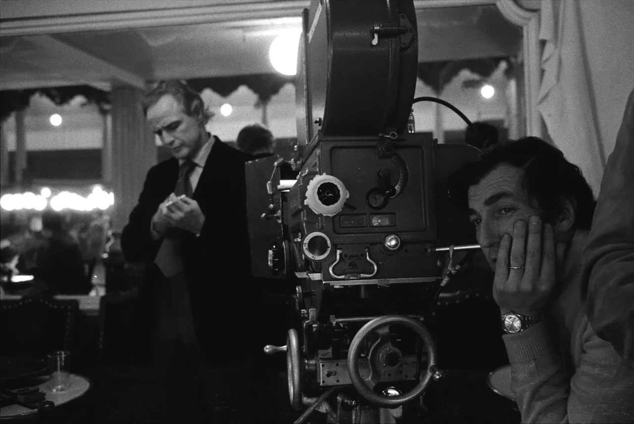 Bernardo Bertolucci y Marlon Brando en el rodaje de Last Tango In Paris