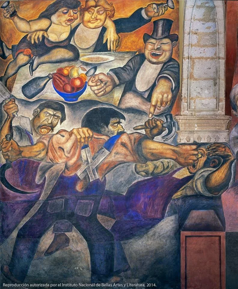 ‘El banquete de los ricos’, José Clemente Orozco / Foto vía Printerest